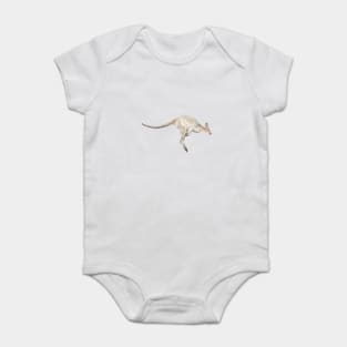 Leaping Kangaroo Watercolor Baby Bodysuit